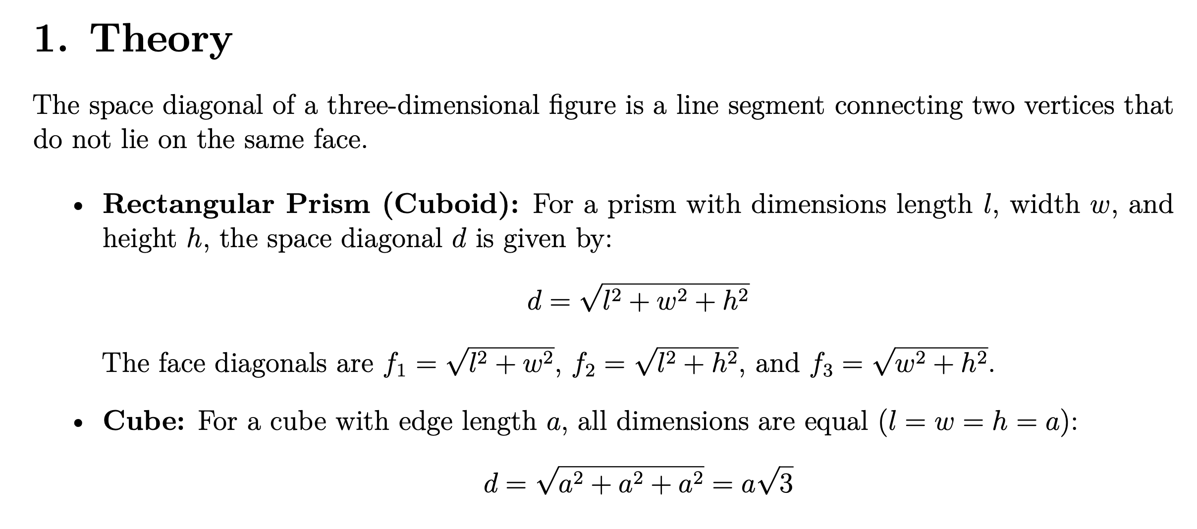 Exercise example 1